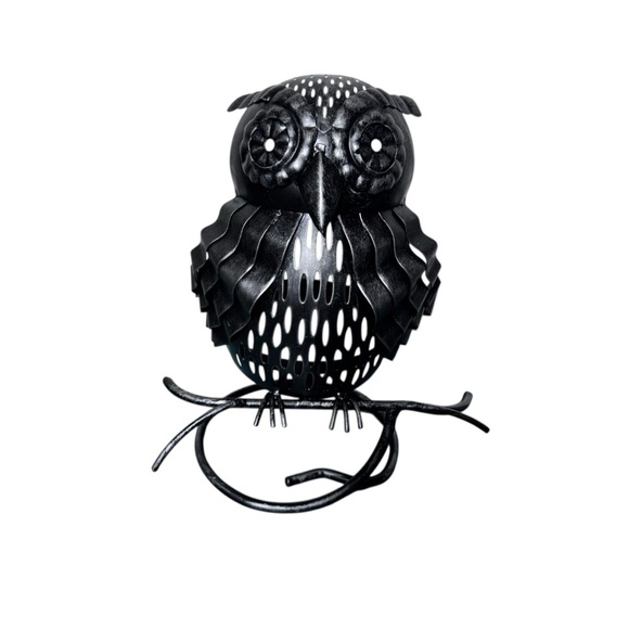 PartyLite Artisan Owl Candle Jar Holder Metal Sculpture No Candle Included - Picture 1 of 10